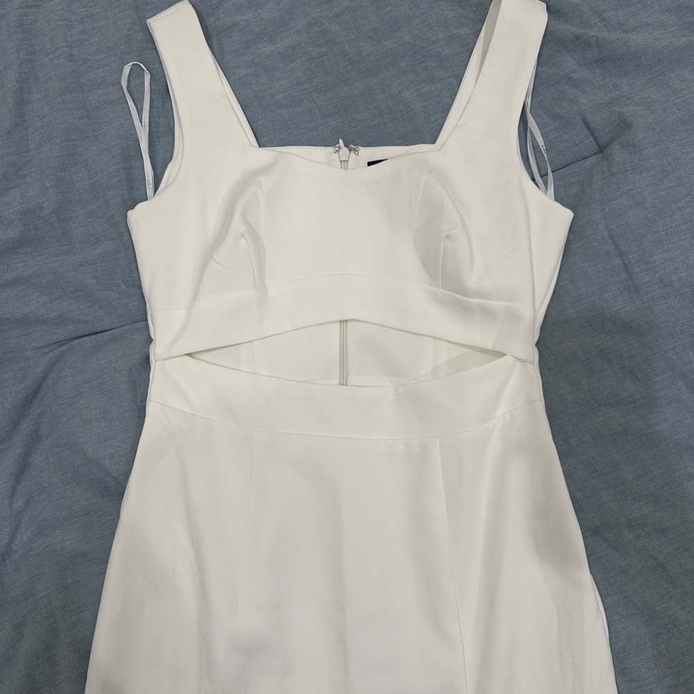 Lulu's White Cut-Out Midi Dress - Picture 2 of 4